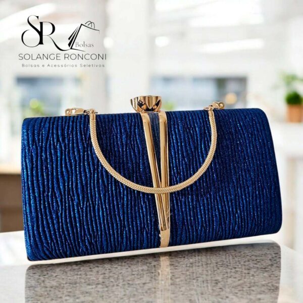 Bolsa Clutch Zélia Azul